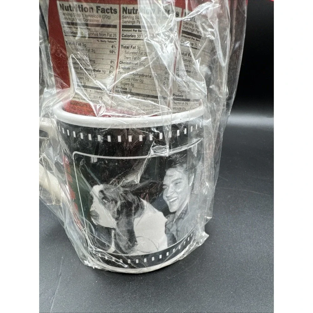 Elvis Presley Hot Cocoa Mug Gift Set Elvis Presley 2012 Hound Dog NIP HTF